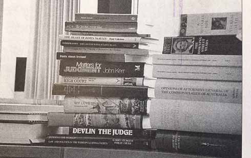 books on william deane's shelf